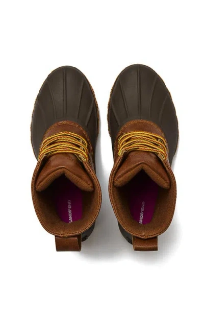 Lands' End Kids Waterproof Duck Boots In Brown