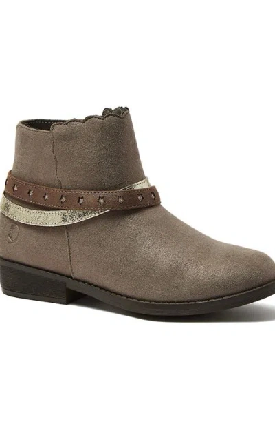Lands' End Girls Shimmer Zip Up Western Booties In Multi