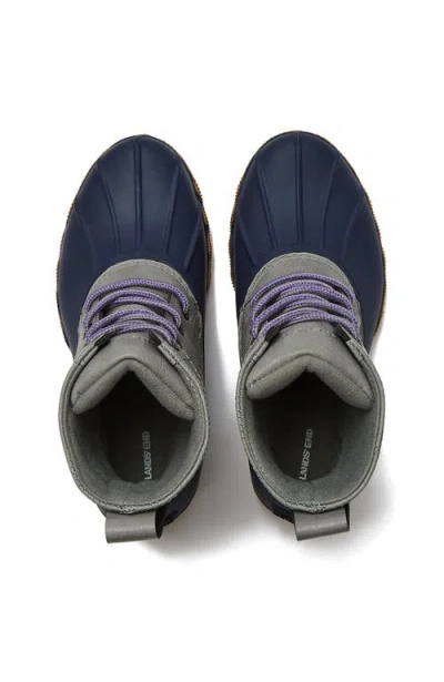 Lands' End Kids Waterproof Duck Boots In Blue