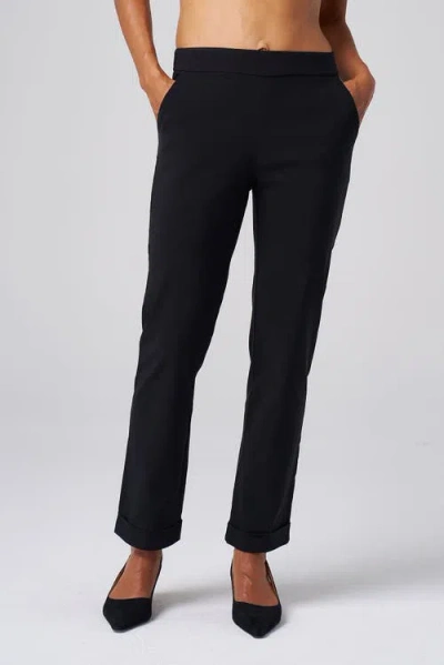 Franne Golde All-season Cuffed Tapered Pant In Black