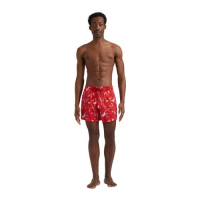 Vilebrequin Whimsical Whales Printed 5.5 Swim Trunks In Red