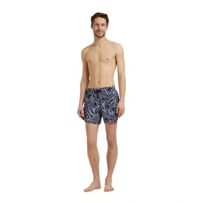 Vilebrequin Moorise Straight-leg Mid-length Printed Swim Shorts In Blue