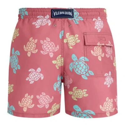 Vilebrequin Tortues Multicolores Printed 5.5 Swim Shorts In Pink