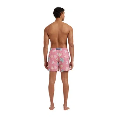 Vilebrequin Tortues Multicolores Printed 5.5 Swim Shorts In Pink