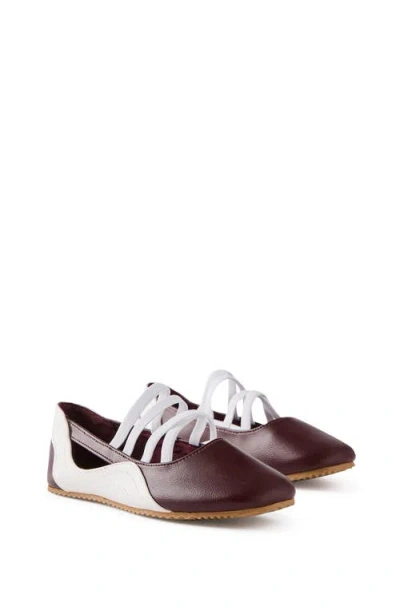 Cotton On Kids Kid's Spencer Sporty Flats In Burgundy