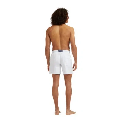 Vilebrequin Men Swim Shorts Embroidered Whale In White