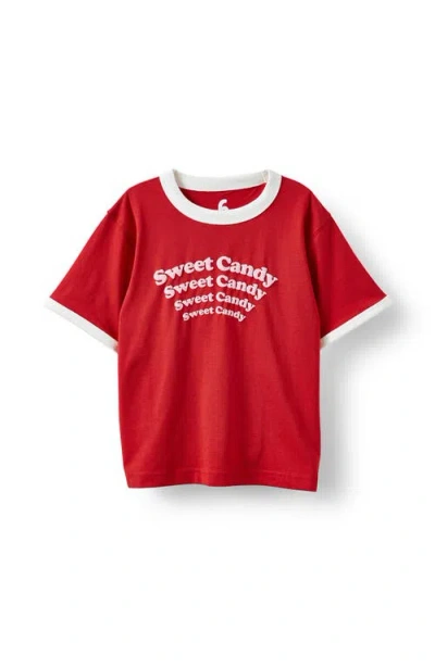 Cotton On Kids Kid's Poppy Oversize Graphic Print Tee In Red