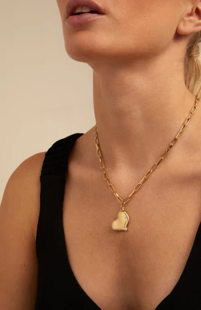 Unode50 Medium Heart Link Necklace In Gold