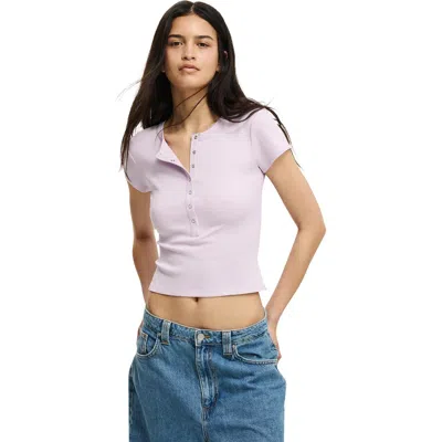 Cotton On Christy Henley Tee In Purple