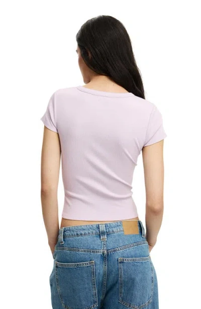 Cotton On Christy Henley Tee In Purple