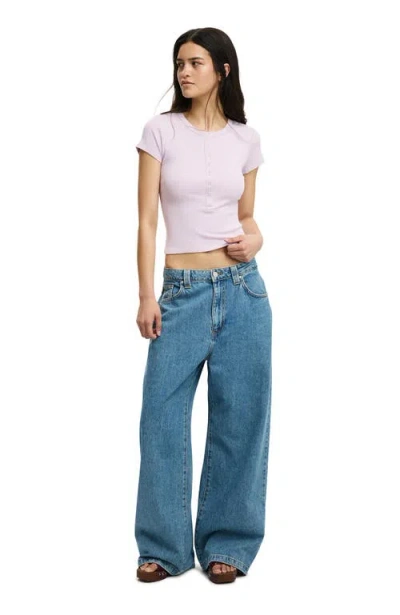 Cotton On Christy Henley Tee In Purple