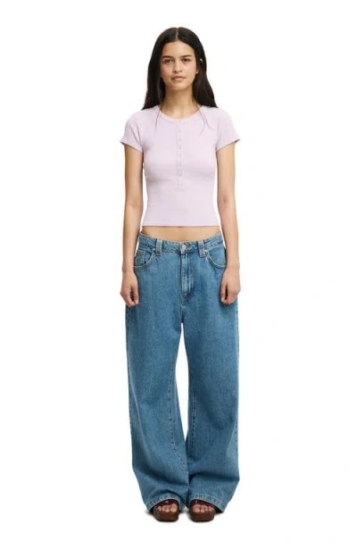 Cotton On Christy Henley Tee In Purple