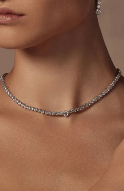 Bearfruit Jewelry Celeste Tennis Necklace & Earring Set Holiday Gift Idea In Metallic