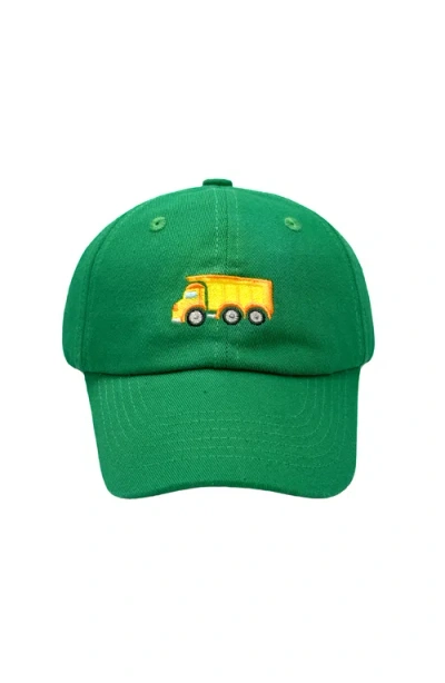 Bits & Bows Dumptruck Baseball Hat In Green