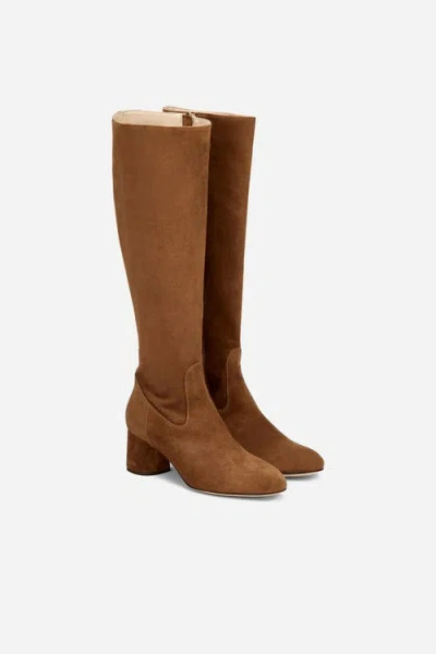 Agl Attilio Giusti Leombruni Agl Lorette Water Resistant Velour Boot With Heel In Animal Print