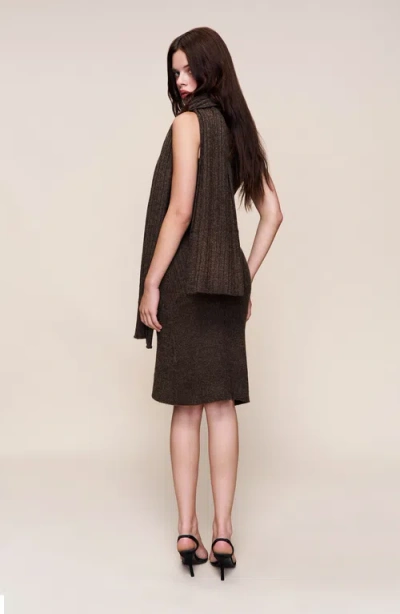 Guizio Hooded Knit Dress In Black