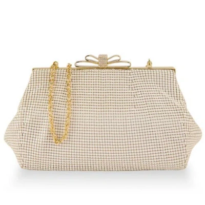Whiting & Davis Blake Bow Clutch In Gold