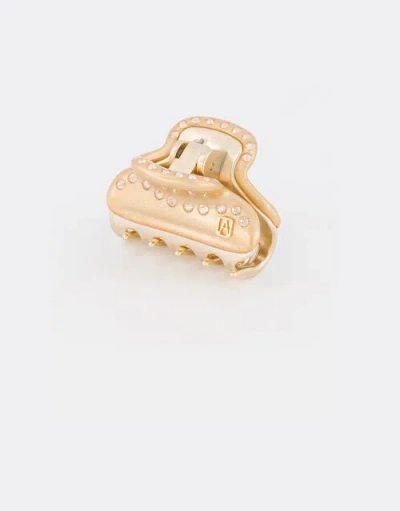 Alexandre De Paris Vendome Crystal Small Hair Clip In Gold