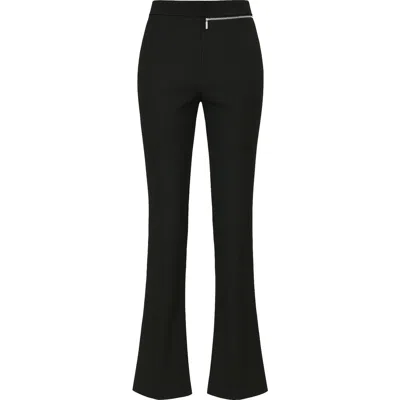 Pcfg Zip Detail Skinny Women Flare Pant In Black