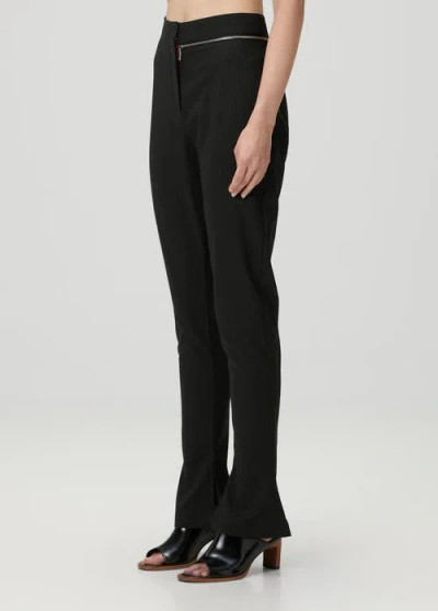 Pcfg Zip Detail Skinny Women Flare Pant In Black