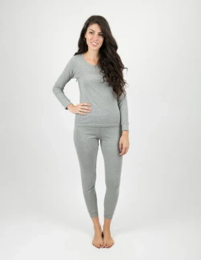 Leveret Cotton Solid Matching Family Pajamas In Gray
