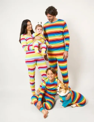Leveret Cotton Striped Matching Family Pajamas In Multi
