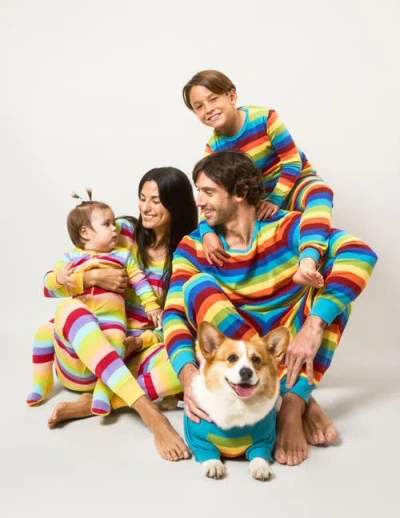Leveret Cotton Striped Matching Family Pajamas In Multi
