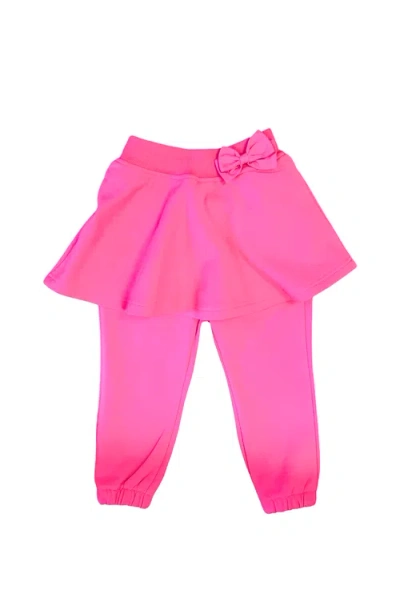 Bits & Bows Skirted Bow Jogger In Pink
