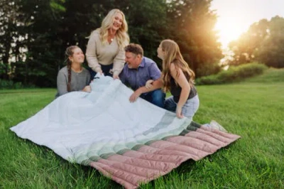 Oniva Aura Outdoor Puffer Blanket In Multi