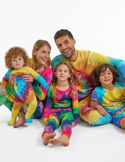 Leveret Cotton Tie Dye Matching Family Pajamas In Multi