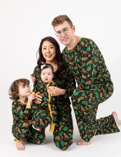 Leveret Viscose Matching Family Holiday Pajamas, Reindeer & Polar Bear Prints In Brown