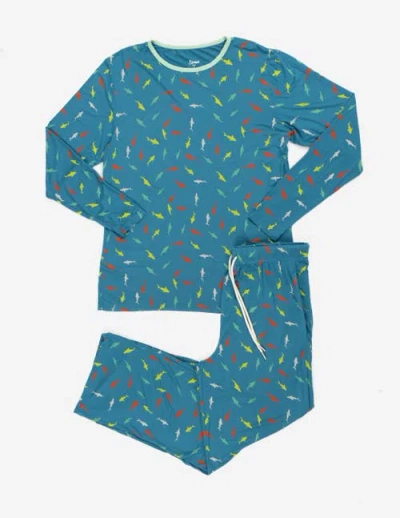 Leveret Viscose Matching Family Holiday Pajamas, Reindeer & Polar Bear Prints In Multi