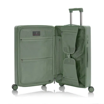 Heys Earth Tones Medium Upright Spinner Suitcase In Green