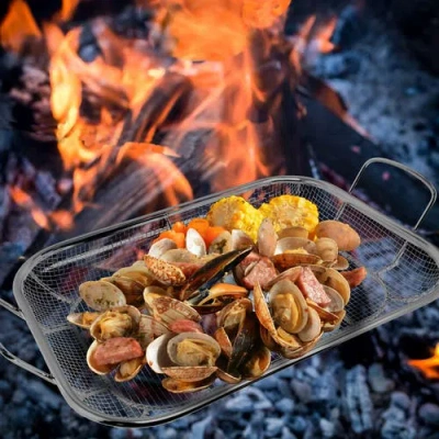 Norpro Stainless Steel Grilling Basket In Silver