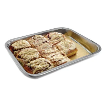 Norpro Stainless Steel 16 Inch Roast & Lasagna Pan, Heavy Duty, 2" Depth In Silver