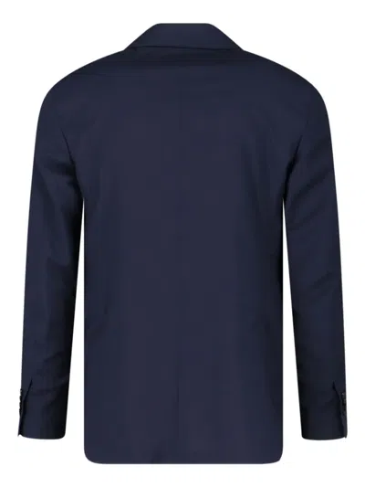 Lardini Tailored Two-button Blazer And Slim-fit Trousers Set In Blue