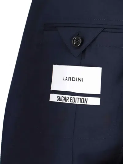 Lardini Tailored Two-button Blazer And Slim-fit Trousers Set In Blue