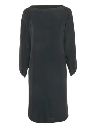 Pre-owned Maison Margiela Silk Overlay Dress In Black