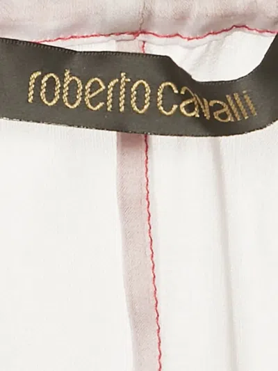 Pre-owned Roberto Cavalli Floral-print Pleated Blouse In Pink