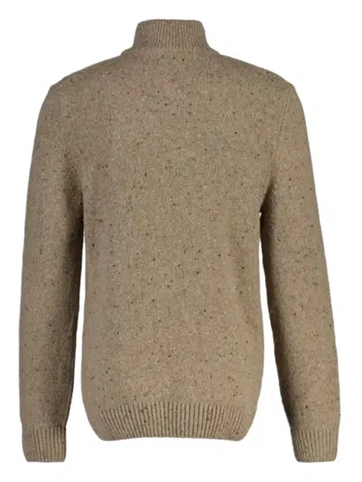 Gant Buttoned Sweater In Brown