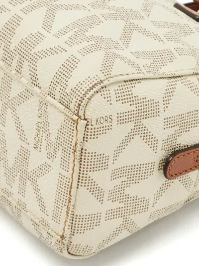 Pre-owned Michael Michael Kors Mini Jet Set Tote Bag In White