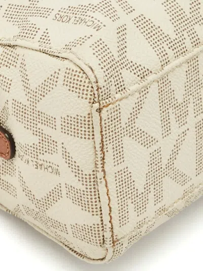 Pre-owned Michael Michael Kors Mini Jet Set Tote Bag In White