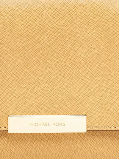 Pre-owned Michael Kors Vintage Chain-strap Leather Shoulder Bag In Neutral