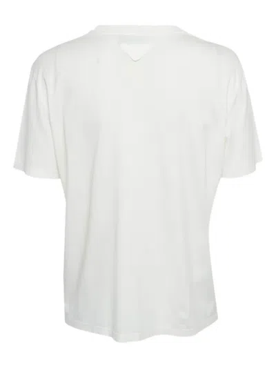 Pre-owned Prada Graphic-print T-shirt In White
