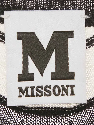 Pre-owned Missoni Wave-knit Mini Dress In Black