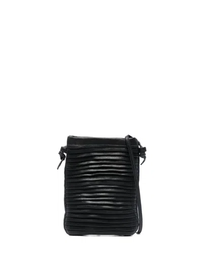 Sommet Pleated Palomarow Satchel Crossbody Bag In Blue