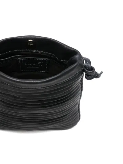 Sommet Pleated Palomarow Satchel Crossbody Bag In Blue