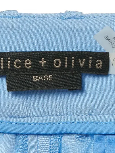 Pre-owned Alice And Olivia Silk Pleated Shorts In Blue