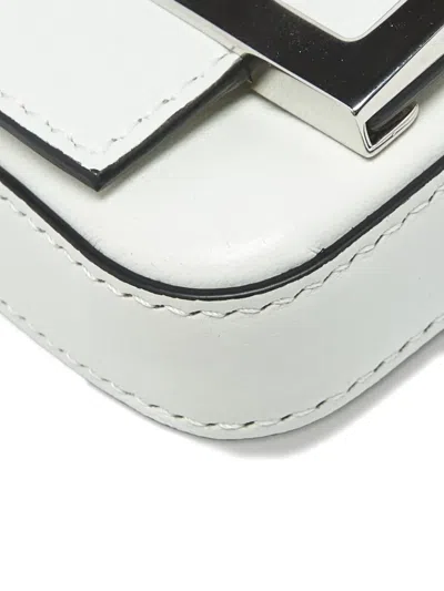 Pre-owned Fendi The Baguette Cross Body Bag In White