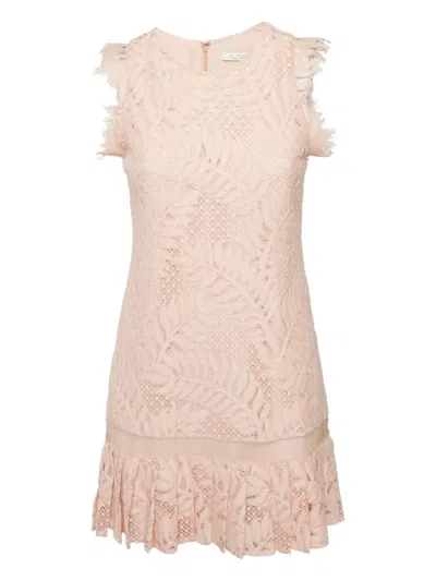 Pre-owned Alexis Lace Shift Dress In Pink
